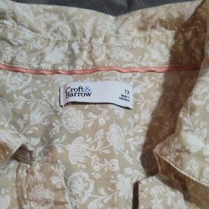 Croft & Barrow Beige Floral Top